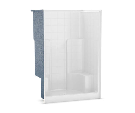 MAAX 140546-000-002-011 SST3648 AcrylX Alcove Center Drain One-Piece Shower in White