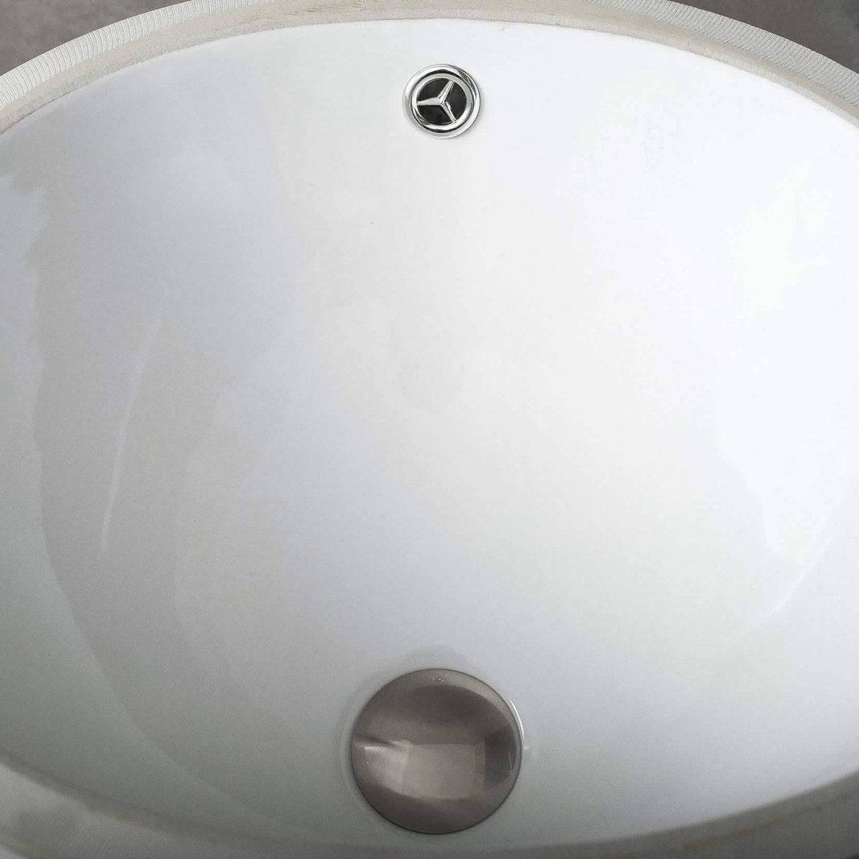DAX Ceramic Single Bowl Oval Undermount Bathroom Basin, White BSN-205B-W