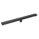 32" Black Matte Stainless Steel Linear Shower Drain with Solid Cover