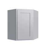 Essential Gray Corner Wall Cabinet - 27" W x 42" H