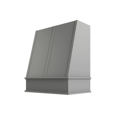 Essential Gray Angled Hood with Strapping Flat Trim - 30" W x 30" H