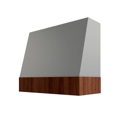 Essential Gray Angled Hood with Walnut Band - 30" W x 30" H
