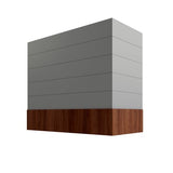 Essential Gray Box Hood with Shiplap Walnut Band - 42" W x 36" H