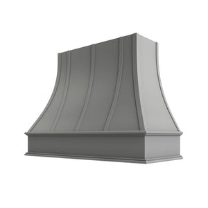 Essential Gray Curved Hood with Strapping Flat Trim - 48