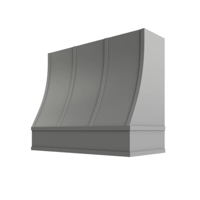 Essential Gray Sloped Hood with Strapping Flat Trim - 36" W x 36" H