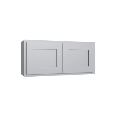 Essential Gray Double Door Wall Cabinet - 36" W x 18" H