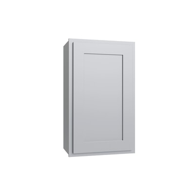 Essential Gray Single Door Wall Cabinet - 9" W x 42" H