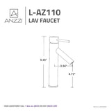 ANZZI L-AZ110ORB Valle Single Hole Single Handle Bathroom Faucet in Oil Rubbed Bronze