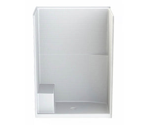 MAAX 106922-000-002-101 16034STTS 60 x 35 AcrylX Alcove Center Drain One-Piece Shower in White