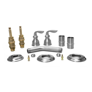 Avalon 3-Handle Tub & Shower Faucet with Metal Lever Handles in Brushed Nickel