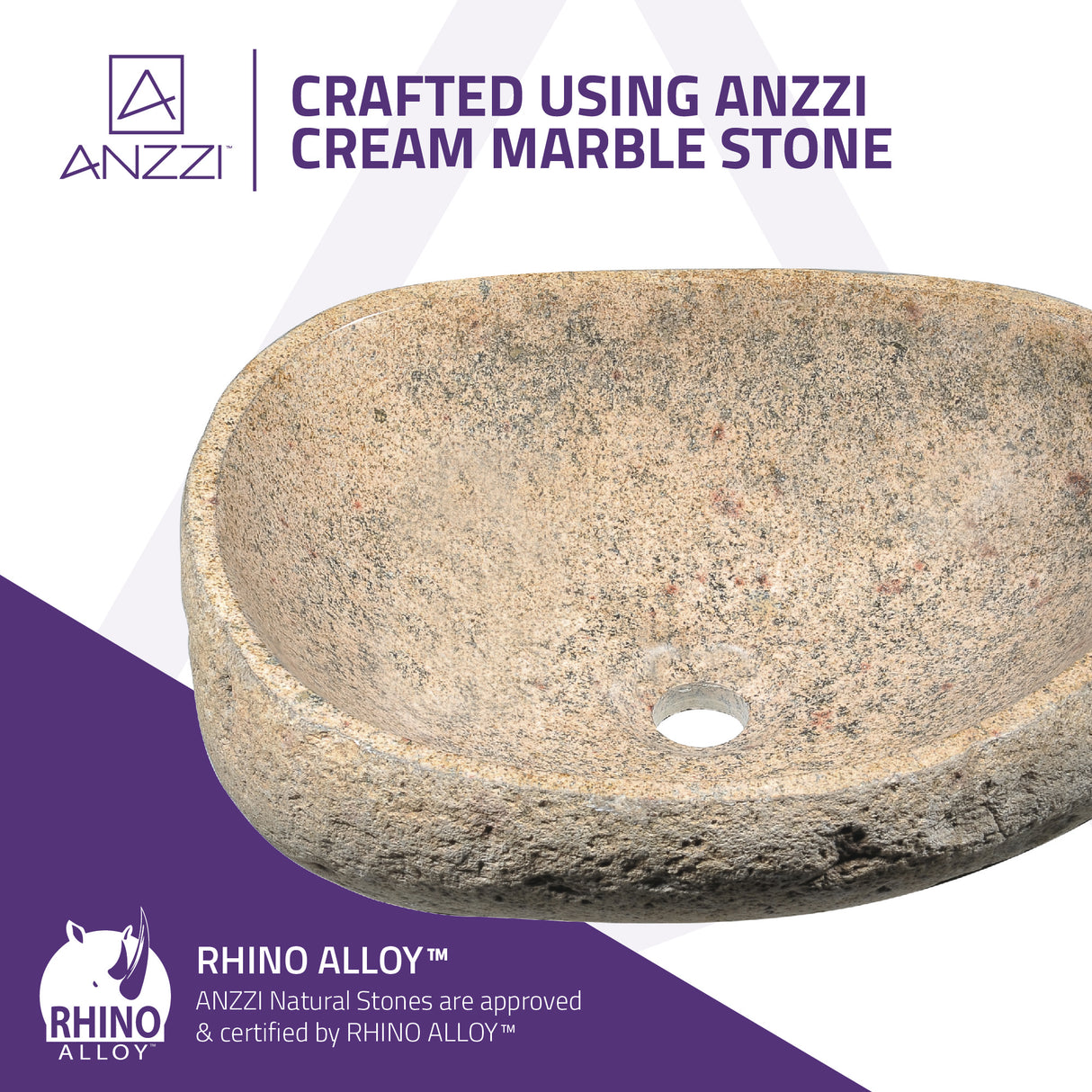 ANZZI LS-AZ8178 Chodola Vessel Sink in Yellow River Stone