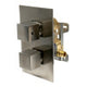 ALFI brand AB2601-BN Brushed Nickel Square Knob 1 Way Thermostatic Shower Mixer