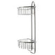 ALFI brand AB9534 Polished Chrome Wall Mounted Double Basket Shower Shelf Bathroom Accessory