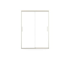 MAAX 138521-900-305-000 Incognito 74 51-54 x 74 in. 8mm Bypass Shower Door for Alcove Installation with Clear glass in Brushed Nickel