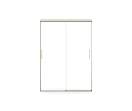 MAAX 138521-900-305-000 Incognito 74 51-54 x 74 in. 8mm Bypass Shower Door for Alcove Installation with Clear glass in Brushed Nickel