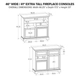 Howard Miller 46" Wide / 41" Extra Tall Fireplace Console FT46K