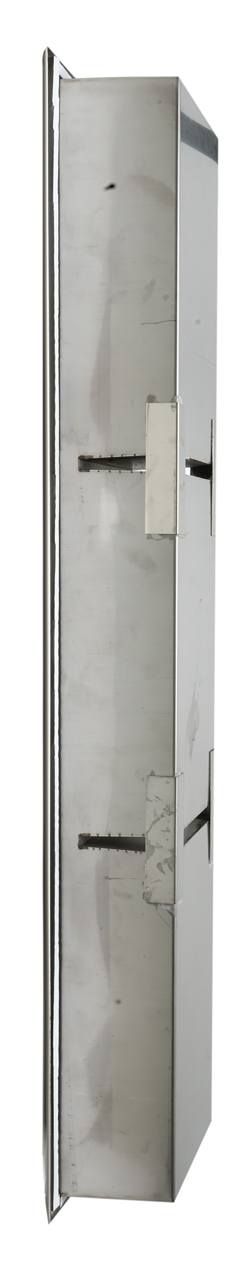 ALFI brand 8 x 36 Polished Stainless Steel Vertical Triple Shelf Bath Shower Niche