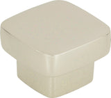 Atlas Homewares Chunky Square Knob Medium 1 7/16 Inch Polished Nickel