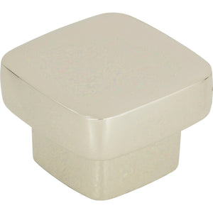 Atlas Homewares Chunky Square Knob Medium 1 7/16 Inch Polished Nickel