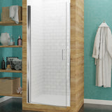 ANZZI SD-AZ051-01CH Lancer 23 in. x 72 in. Semi-Frameless Shower Door with TSUNAMI GUARD in Polished Chrome