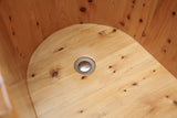 ALFI brand AB1136 61" Free Standing Cedar Wooden Bathtub with Chrome Tub Filler