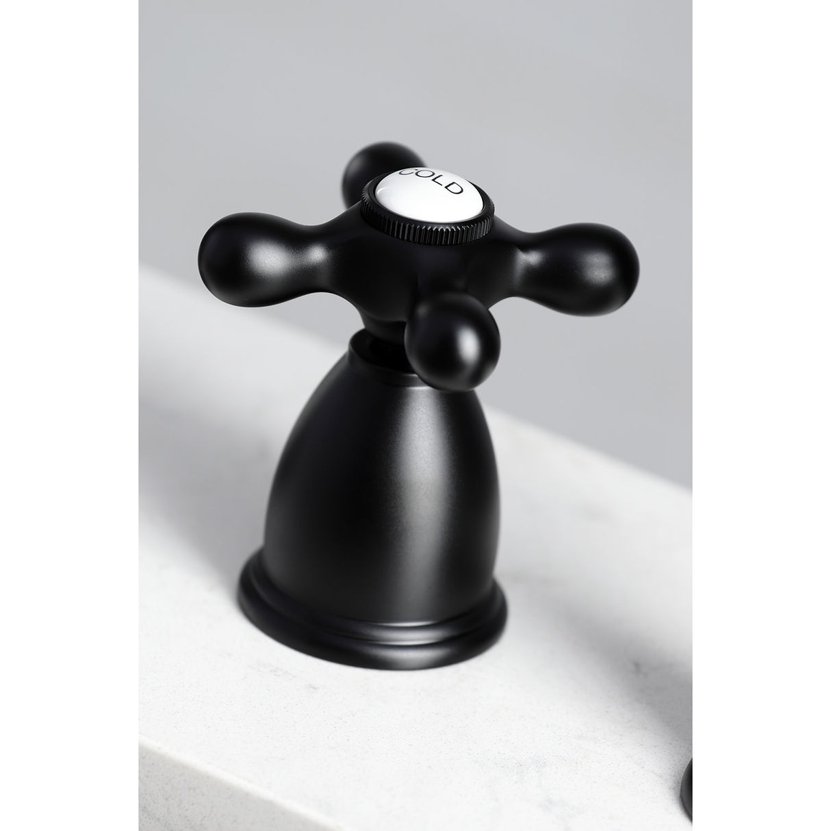 Kingston Brass KB1790AXBS 8-Inch Widespread Kitchen Faucet with Brass Sprayer, Matte Black