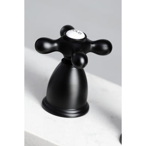 Kingston Brass KB1790AXBS 8-Inch Widespread Kitchen Faucet with Brass Sprayer, Matte Black