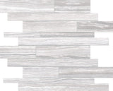 Anatolia Tile Eramosa Ice Random Strip Matte Porcelain Mosaics. 1 Sheet = .96 Sq. Ft. 4501-0089-0 (69-187) Ice Random Strip - premium natural stone mosaic tile from Anatolia Tile, available at PoshHaus showroom in Keene, NH