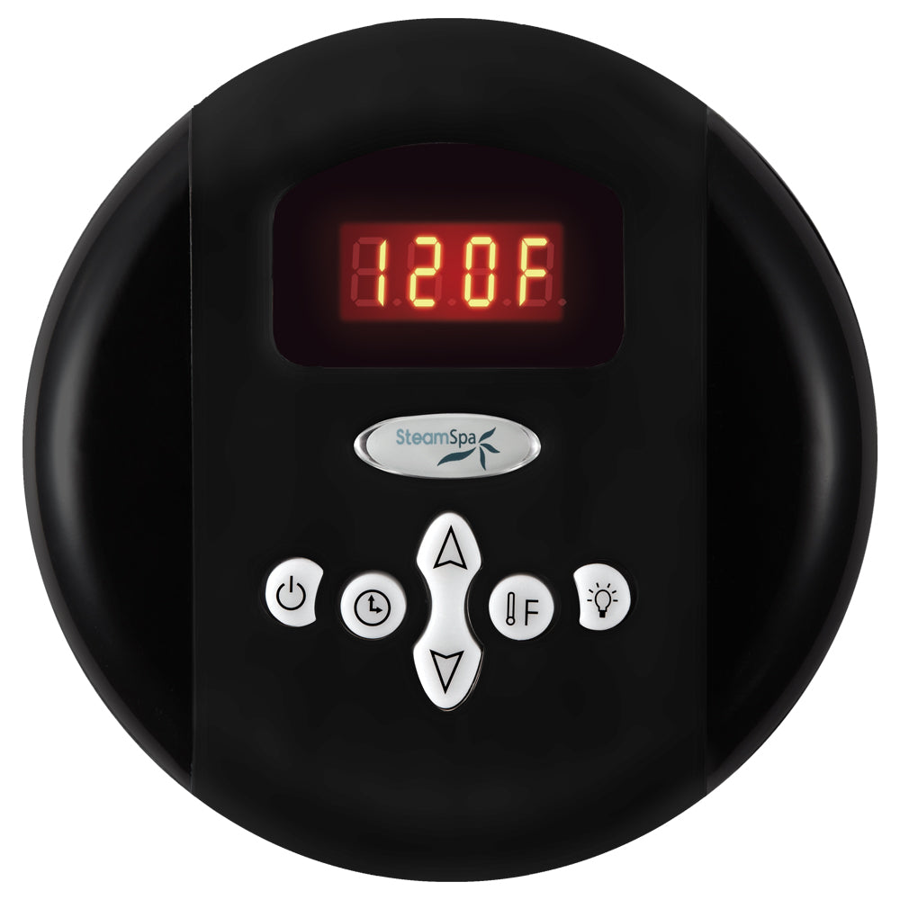 SteamSpa Programmable Control Panel with Presets in Matte Black G-SC-200-MK