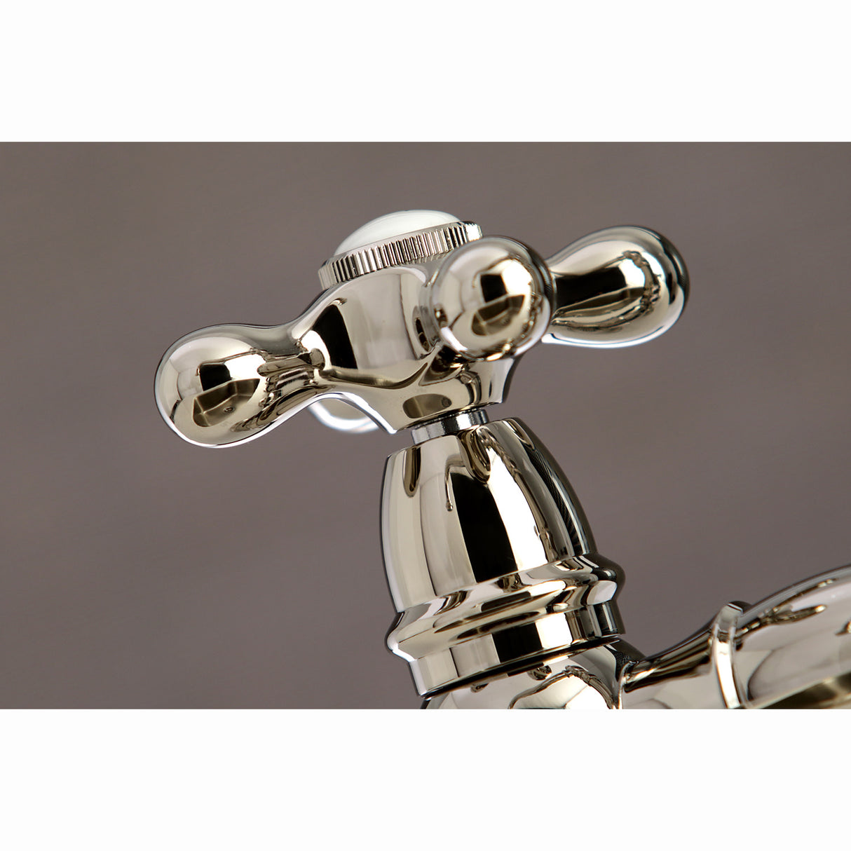 Kingston Brass KS3276AXBS Restoration 8" Bridge Kitchen Faucet with Sprayer, Polished Nickel