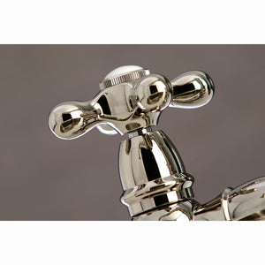 Kingston Brass KS3276AXBS Restoration 8" Bridge Kitchen Faucet with Sprayer, Polished Nickel