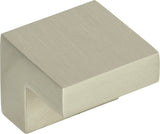 Atlas Homewares Small Square Knob 5/8 Inch (c-c) Brushed Nickel