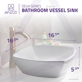 ANZZI LS-AZ119 Deux Series Ceramic Vessel Sink in White