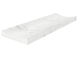 Anatolia Tile 4X12 Eterna Bianco Fluto Honed Marble Tile 5000-0350-0 Eterna Bianco Fluto - premium natural stone mosaic tile from Anatolia Tile, available at PoshHaus showroom in Keene, NH