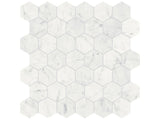 Anatolia Tile 2" Hex Eterna Bianco Polished Marble Mosaic 5001-0269-0 * 1 Sheet = .99 Sqft * Eterna Bianco Hexagon 2" Polished - premium natural stone mosaic tile from Anatolia Tile, available at PoshHaus showroom in Keene, NH