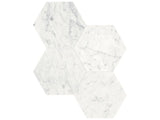 Anatolia Tile 6" Hex Eterna Bianco Polished Marble Mosaic 5001-0267-0 * 1 Sheet = .88 Sqft * Eterna Bianco Hexagon 6" Polished - premium natural stone mosaic tile from Anatolia Tile, available at PoshHaus showroom in Keene, NH