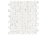 Anatolia Tile 1.25" Eterna Bianco Penny Round Honed Marble Mosaic 5001-0276-0 * 1 Sheet = .99 Sqft * Eterna Bianco Penny Round Honed - premium natural stone mosaic tile from Anatolia Tile, available at PoshHaus showroom in Keene, NH