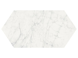 24 Inch Eterna Bianco Picket Honed Marble Tile - 12