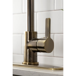 Gourmetier LS877CTLAB Continental Single-Handle Pre-Rinse Kitchen Faucet, Antique Brass