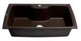 ALFI brand AB3520DI-C Chocolate 35" Drop-In Single Bowl Granite Composite Kitchen Sink