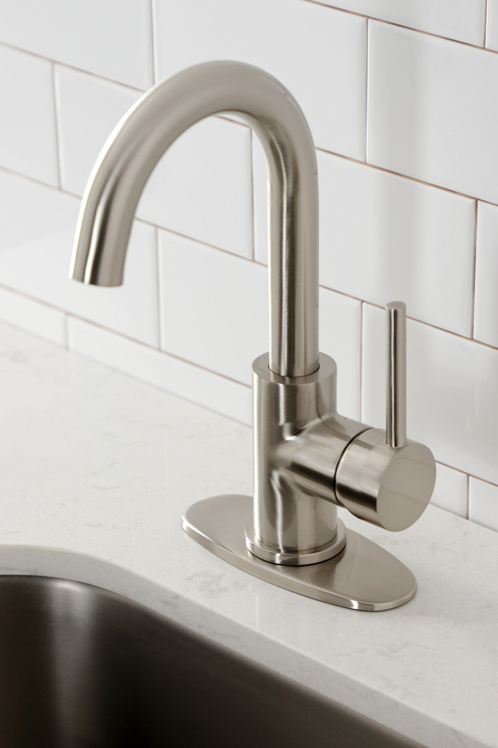 Kingston Brass LS8538DL Concord Single-Handle Bar Faucet, Brushed Nickel