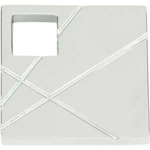 Atlas Homewares Modernist Left Square Knob 1 1/2 Inch Polished Chrome