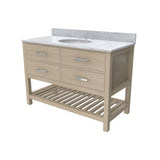 Valencia 48 Inch Oak Console Vanity with Oval Undermount Sink - Light Oak