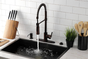 Gourmetier LS8775DL Concord Single-Handle Pre-Rinse Kitchen Faucet, Oil Rubbed Bronze