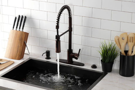 Gourmetier LS8775DL Concord Single-Handle Pre-Rinse Kitchen Faucet, Oil Rubbed Bronze