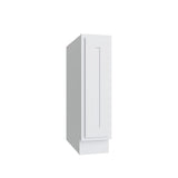 Essential White Single Door Full Height Base Cabinet - 9" W