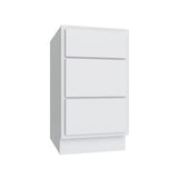 Essential White Drawer Base Cabinet - 15" W - Reduced Height