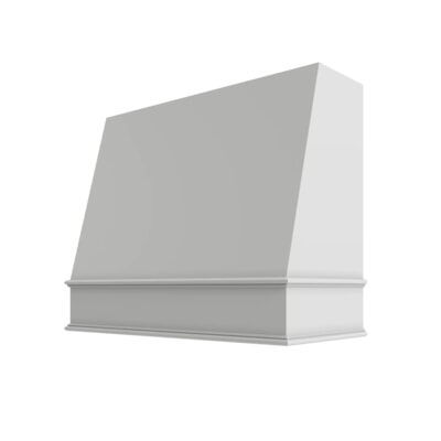 Essential White Angled Hood Classic Trim - 42" W x 30" H