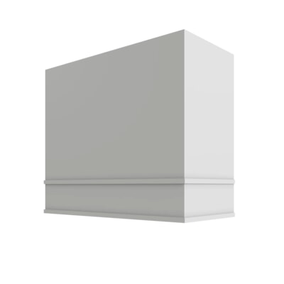 Essential White Box Hood Block Trim - 48" W x 30" H