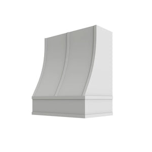 Essential White Sloped Hood with Strapping Flat Trim - 30